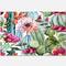 Designart - Cactus Pattern Watercolor - Floral Art Canvas Print